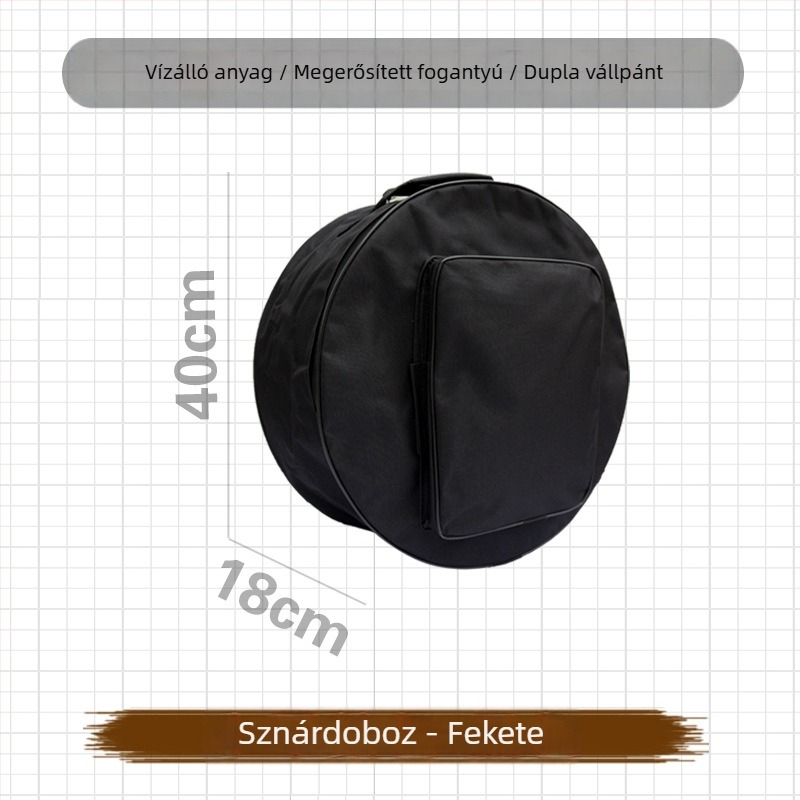 Snare dobhoz való hordtáska, Oxford vászon anyag, ultrakönnyű, kopásálló, egyrétegű, vállpánttal
