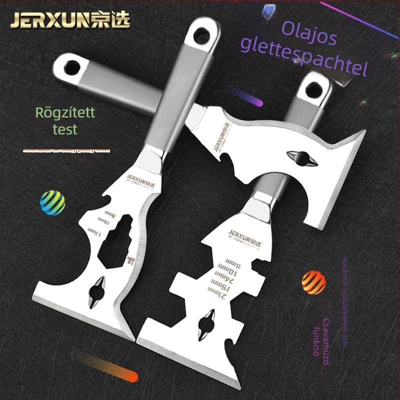 Vastagított rozsdamentes acél glettvas – glett spatula, festékeszköz, tisztító kaparó