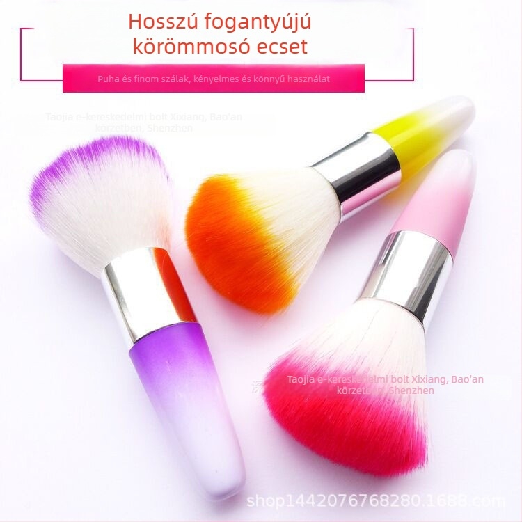 Hosszú nyélű körömport tisztító ecset – többfunkciós sminkecset