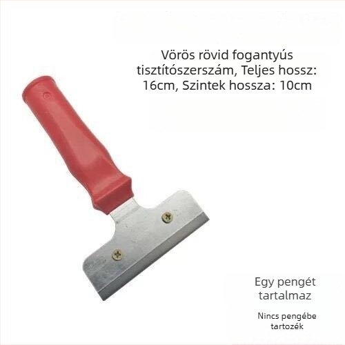 Tisztító penge rozsdamentes acél testtel és műanyag markolattal