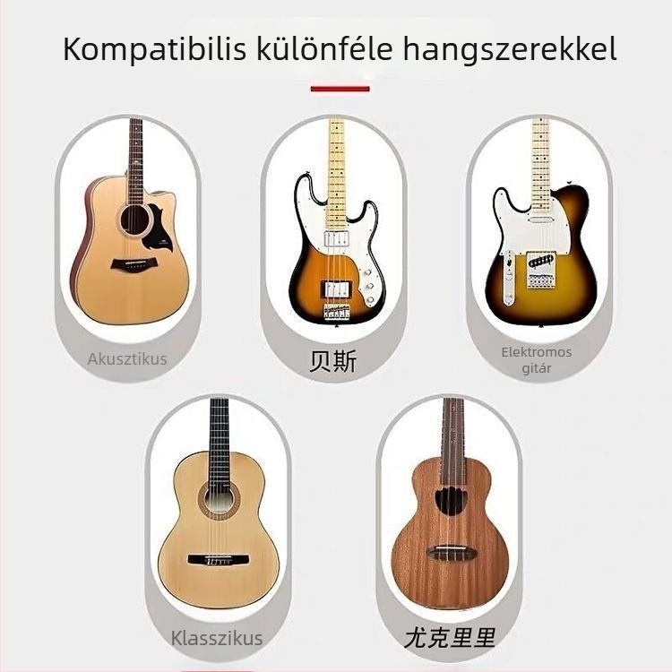 Műanyag gitárakasztó – falra szerelhető hangszer-tartó, papírdobozos csomagolás, Guangdong eredet