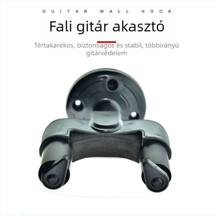Műanyag gitárakasztó – falra szerelhető hangszer-tartó, papírdobozos csomagolás, Guangdong eredet