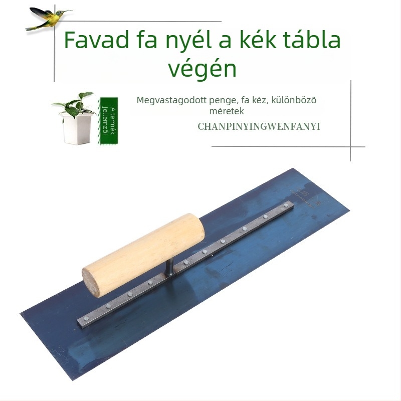 Fa markolatú glettvas vakoláshoz, Mn65 acél penge, sík pengével