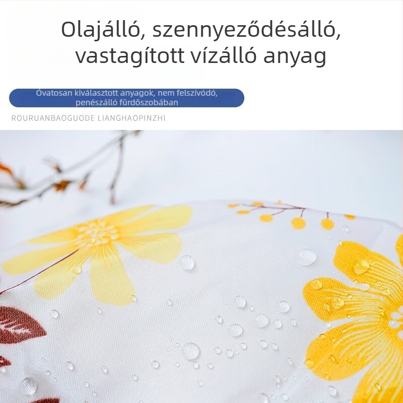 Vízálló zuhanysapka felnőttek számára, újrafelhasználható, poliészter anyag, egyszínű stílus, tömeg 0,1 kg, Miaojie márka