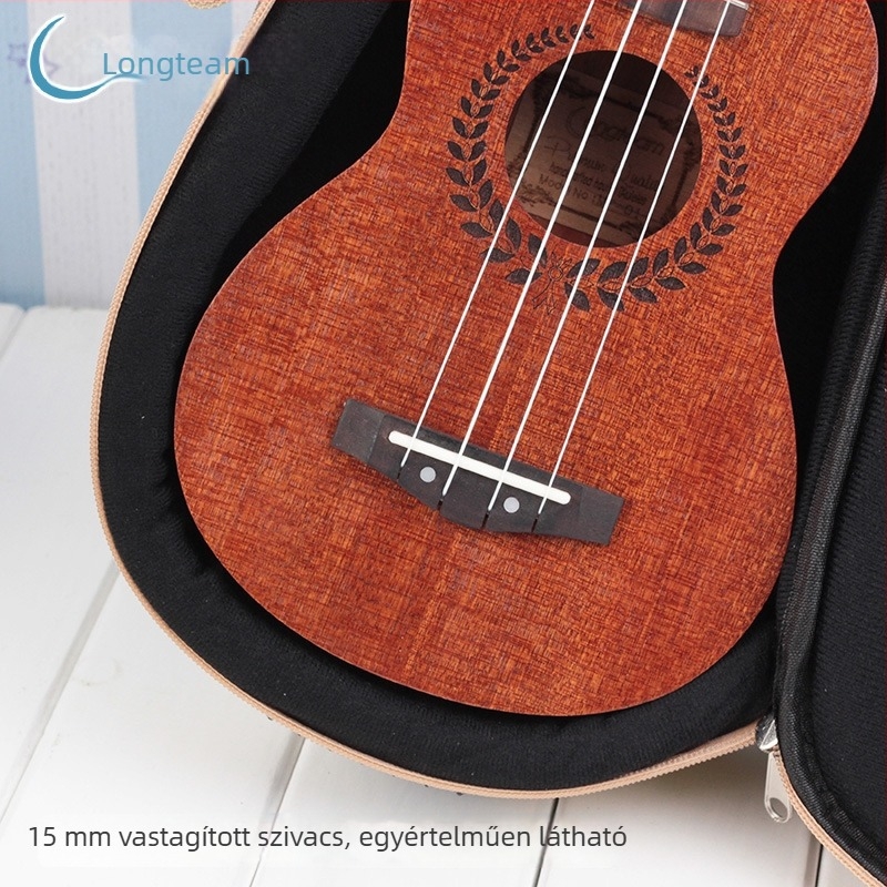 Ukulele táska nylon velúr anyagból, UB-05S modell, Longteam/Langtin márka, hangszerhez