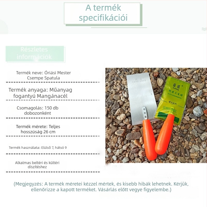 Glett spatula műanyag fogantyúval – gletteléshez és dekorációhoz, Fengsen, modell Putty scraper
