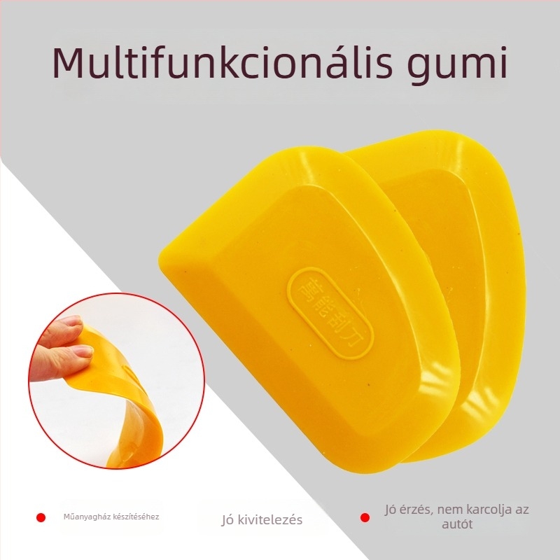 Gumi spatula és gittkészlet puha műanyag pengékkel — anyagok: gumi és műanyag; pengeméret: puha; alkalmas gittelésre és lakkozásra