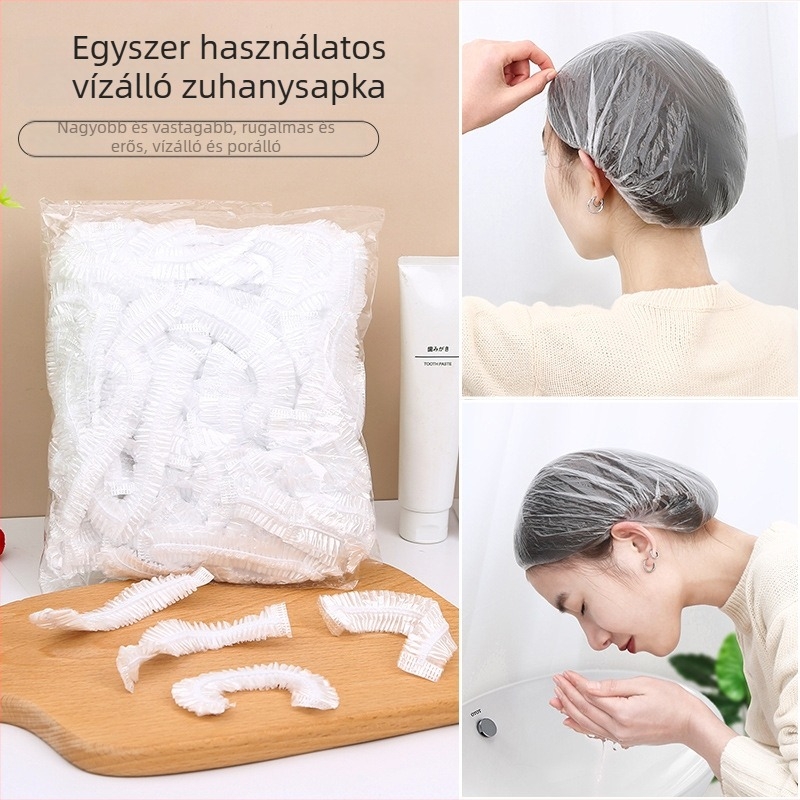 Zuhanysapka, PE anyagból, egyszer használható, felnőtteknek, 42 g, modern minimalista stílus