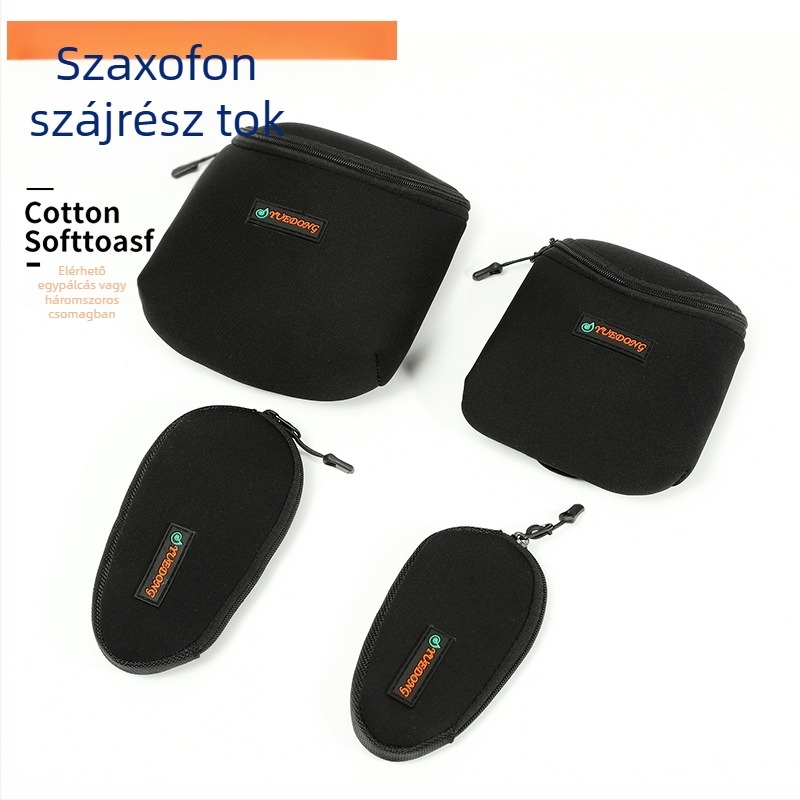 Saxofon szájrész táska S-58, vastagított puha, 3-darabos készlet, poliészter bélés