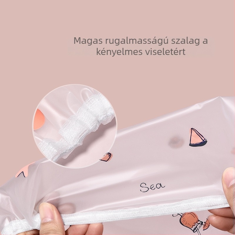 Női EVA zuhanysapka, vízálló, újrahasználható, karikatúra stílus, 50 g