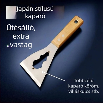 Rozsdamentes acélból készült multifunkcionális tisztító spatula – habarcs és cement tisztítására, padló tisztításához