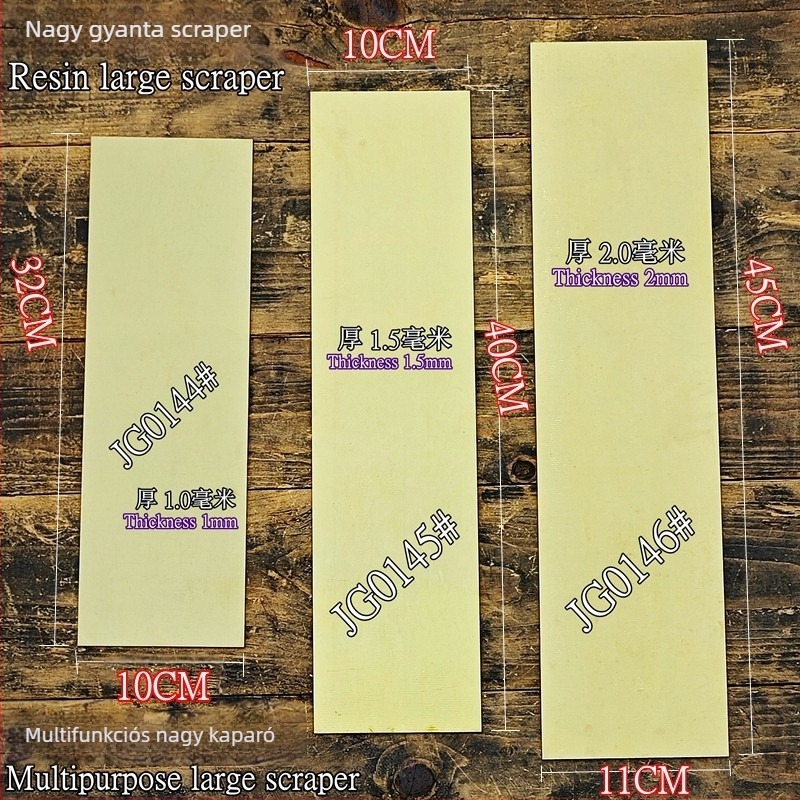 Gyanta spatula és glettelő kés készlet autóápoláshoz — Plane + Curve sorozat, Junjia