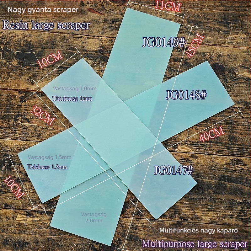 Gyanta spatula és glettelő kés készlet autóápoláshoz — Plane + Curve sorozat, Junjia