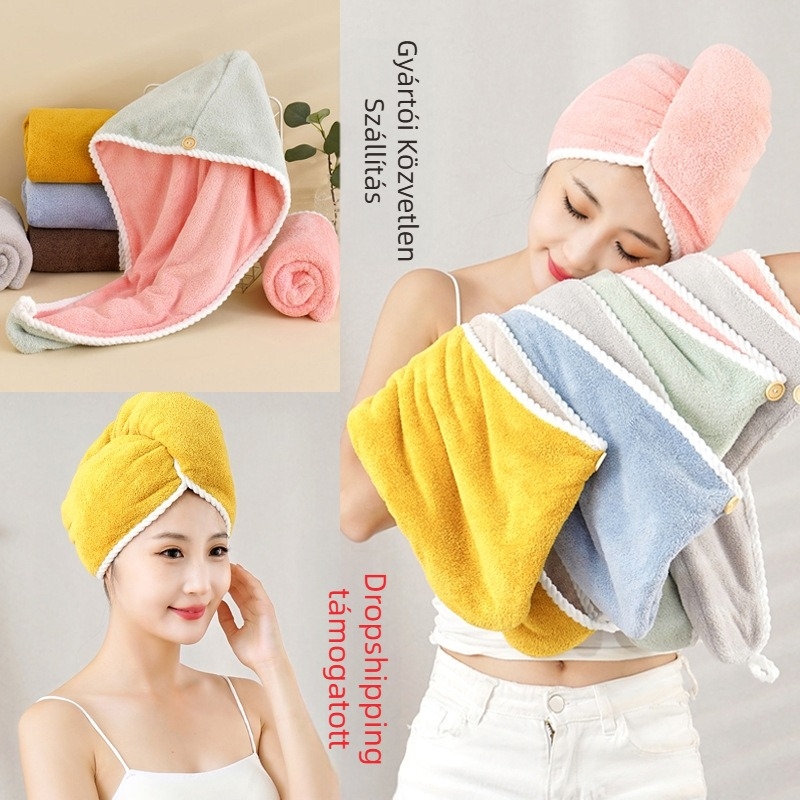 Hajszárító sapka Mengluoxi | korall fleece, 150D, 100–119 g, peremvarrás és sima szövés