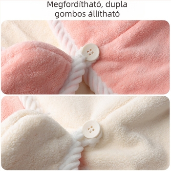 Kétoldalas hajszárító sapka, Coral Fleece, 120D, 100–119 g, varrás és vágott velúr