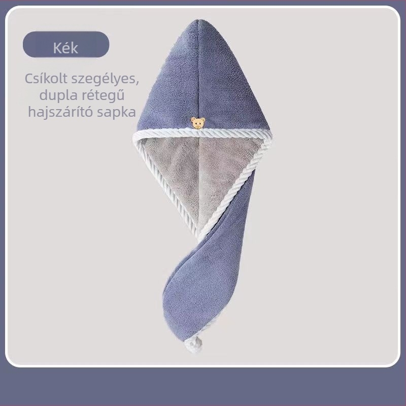 Kétoldalas hajszárító sapka, Coral Fleece, 120D, 100–119 g, varrás és vágott velúr