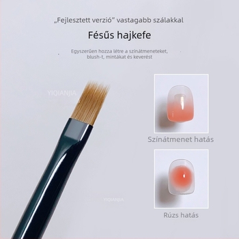 Nail art eszköz — 1 db, fa kezelő, hosszú nyél, gradient, csipke, építés, elkenődés