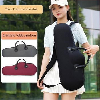 Alto szaxofon tok, könnyű hátizsák-stílusú kemény tok, Oxford vászon külső, bársony belső, ívelt vállpánt, légáteresztő, ultra-könnyű, kopásálló