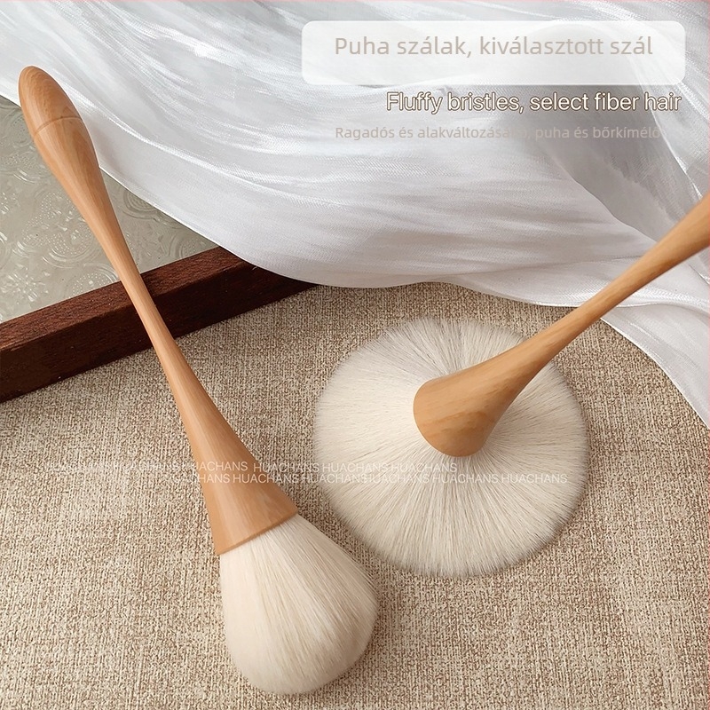 Körömpor-ecset hosszú nyéllel, japán minimalista stílusban, puha sörtékkel