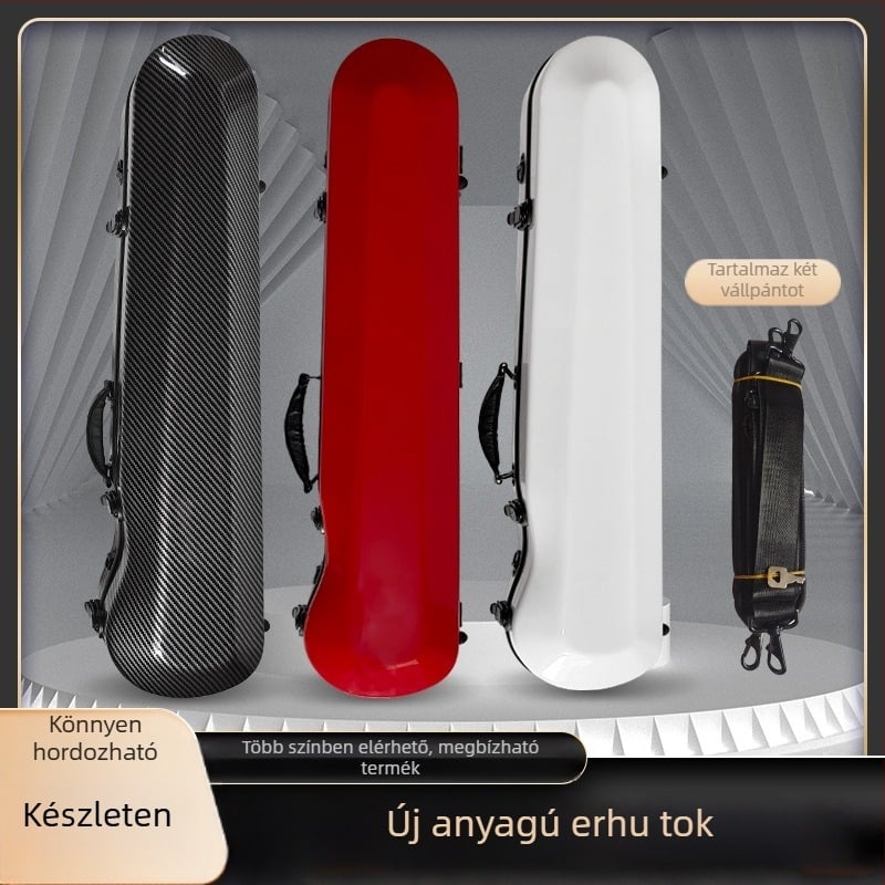 Erhu doboz ABS-PC burkolattal; vízálló; ultrakönnyű; kopásálló; hátizsákkal használható légpárnás vállpánttal