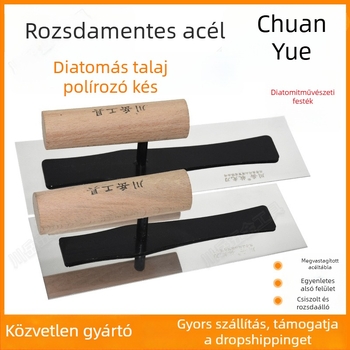 Chuanyue rozsdamentes acélból készült szerszám csavar nélküli, falakhoz diatomit és mikrocement felhordására