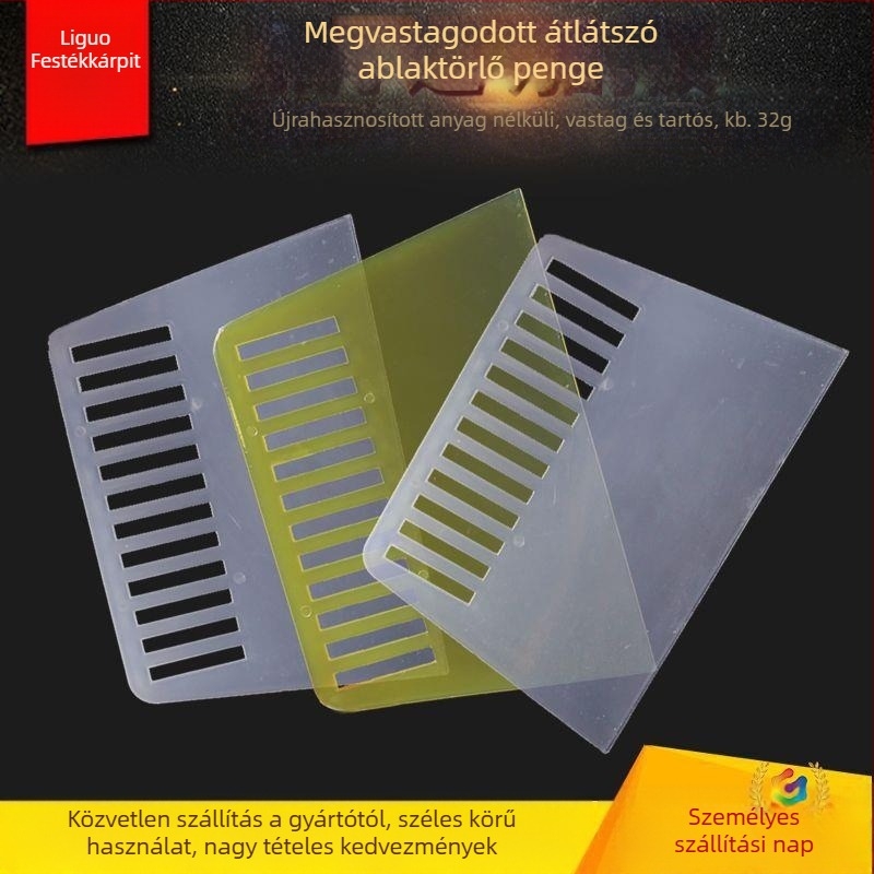 Növelt kaparó penge — Fehér áttetsző műanyag, modell: White Transparent Scraper; alkalmas tapétához, festék kaparásához, belső dekorációhoz, tészta vágásához