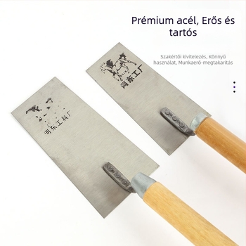 Cement vakoló kés fa nyéllel, gittelésre, kerámia csempék felrakására és padlófestésre