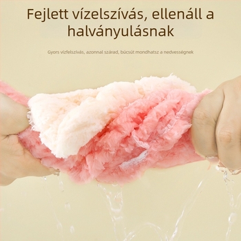 Shu Peng korall velúr hajszárító sapka, Jacquard 150D, vastagított, gyors száradás és vízfelvétel, testreszabás elérhető