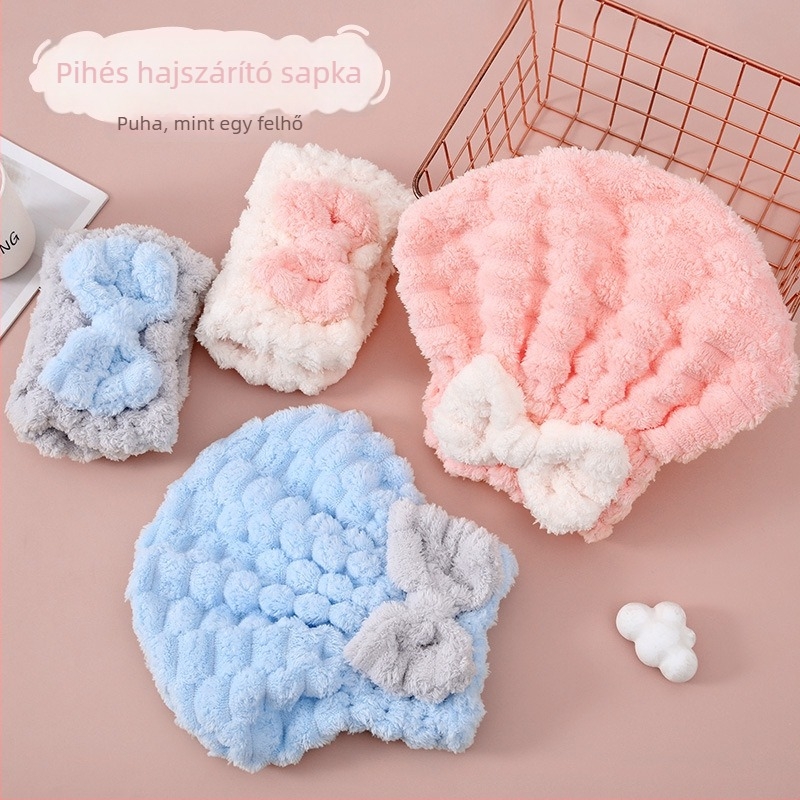 Shu Peng korall velúr hajszárító sapka, Jacquard 150D, vastagított, gyors száradás és vízfelvétel, testreszabás elérhető