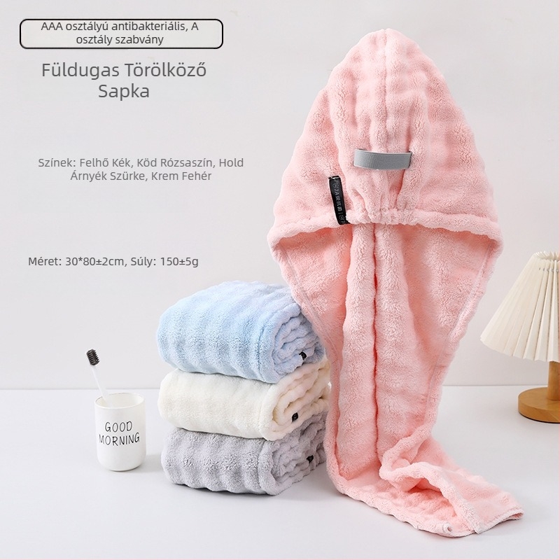 Koral plüss hajszárító sapka, 150D, 140–169 g