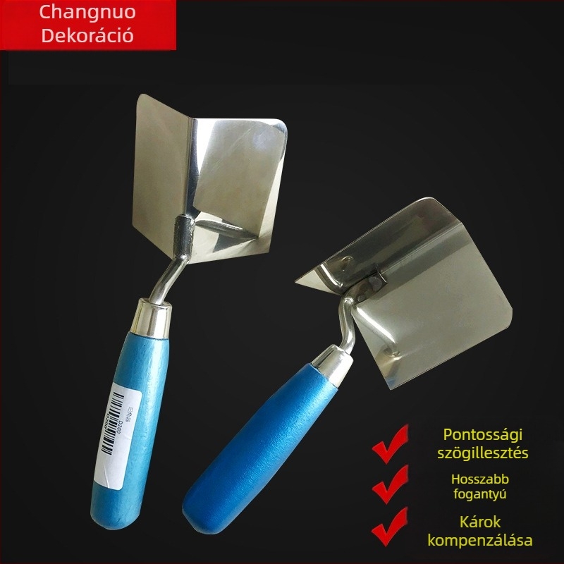 Rozsdamentes acél gitt spatula sarokos kialakítással festéshez, Class High