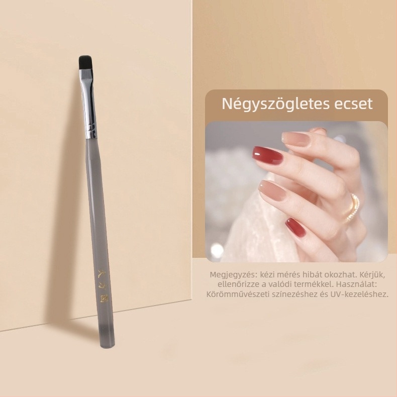 3 darabos akril köröm ecsetkészlet hosszú nyélű – gél manikűr eszközök