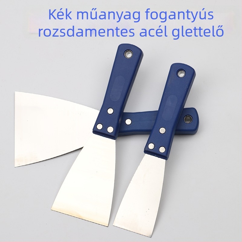 Glettkés rozsdamentes acél pengével, hosszított vastag pengével festéshez és tisztításhoz