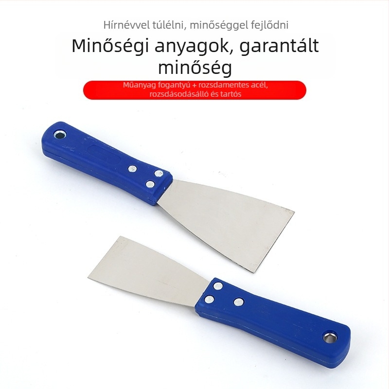Gitt-kés műanyag fogantyúval, rozsdamentes acél penge, vastagított kivitel falakhoz és előkészítéséhez a festésre