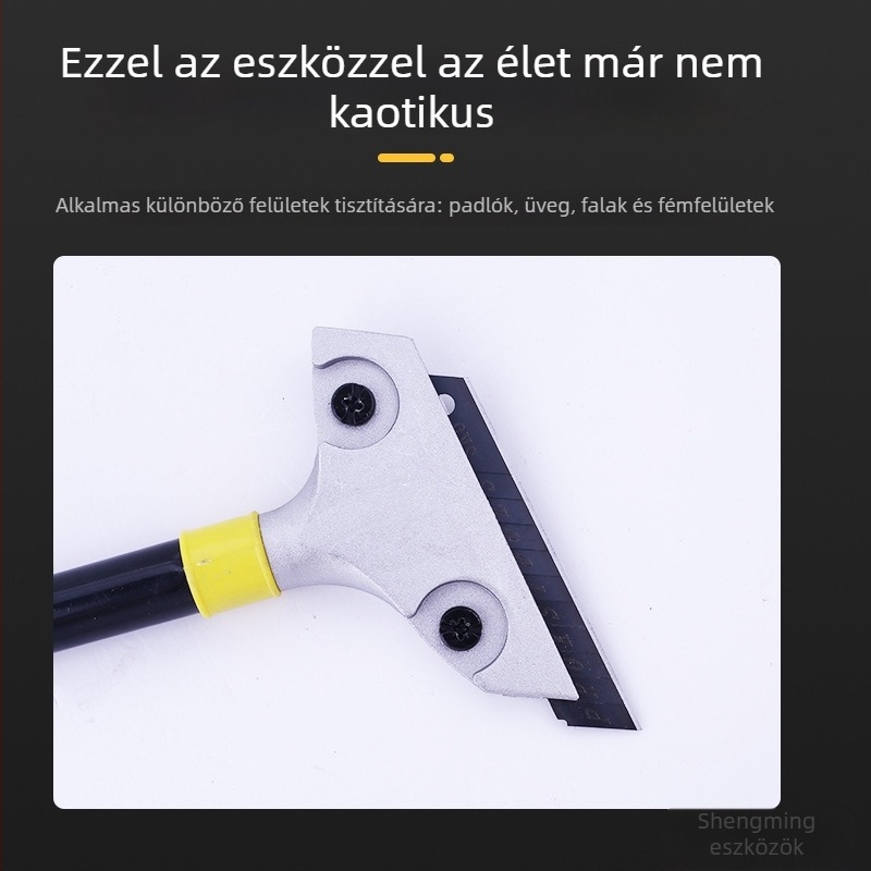 Súlyozott alumíniumötvözetű fugatisztító kés, többfunkciós kaparó a csempe lerakásához és ragasztó eltávolításához