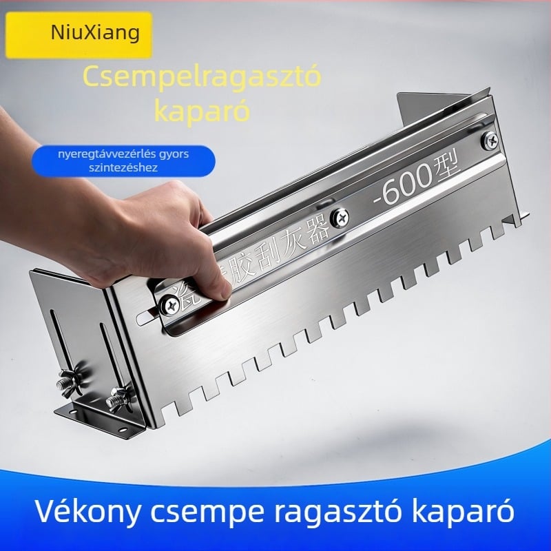 Csempe ragasztó spatula – Húzható, Megvastított, Tartós, Négyszögletes Fogazású