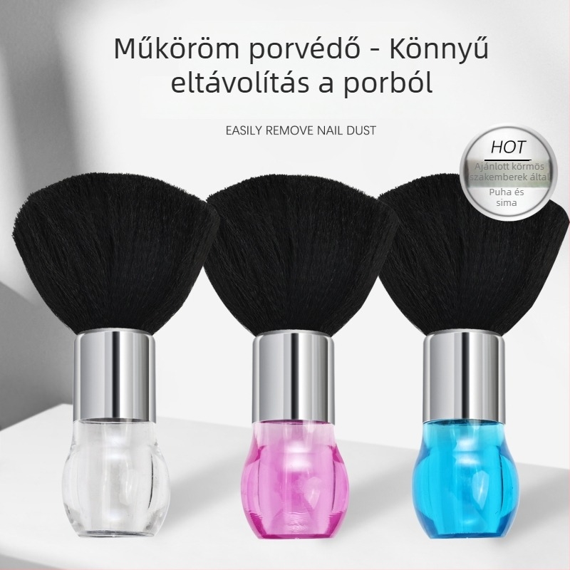 Manikűr por- és hajtisztító kefe kristály fejjel – speciális fodrász kefével, Hongnuo Beauty, Guangdong