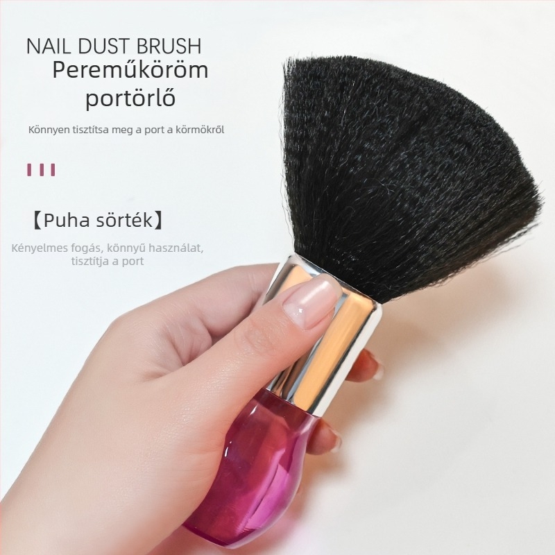 Manikűr por- és hajtisztító kefe kristály fejjel – speciális fodrász kefével, Hongnuo Beauty, Guangdong