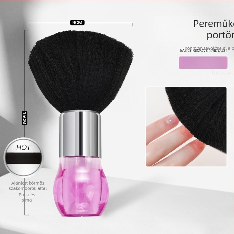 Manikűr por- és hajtisztító kefe kristály fejjel – speciális fodrász kefével, Hongnuo Beauty, Guangdong