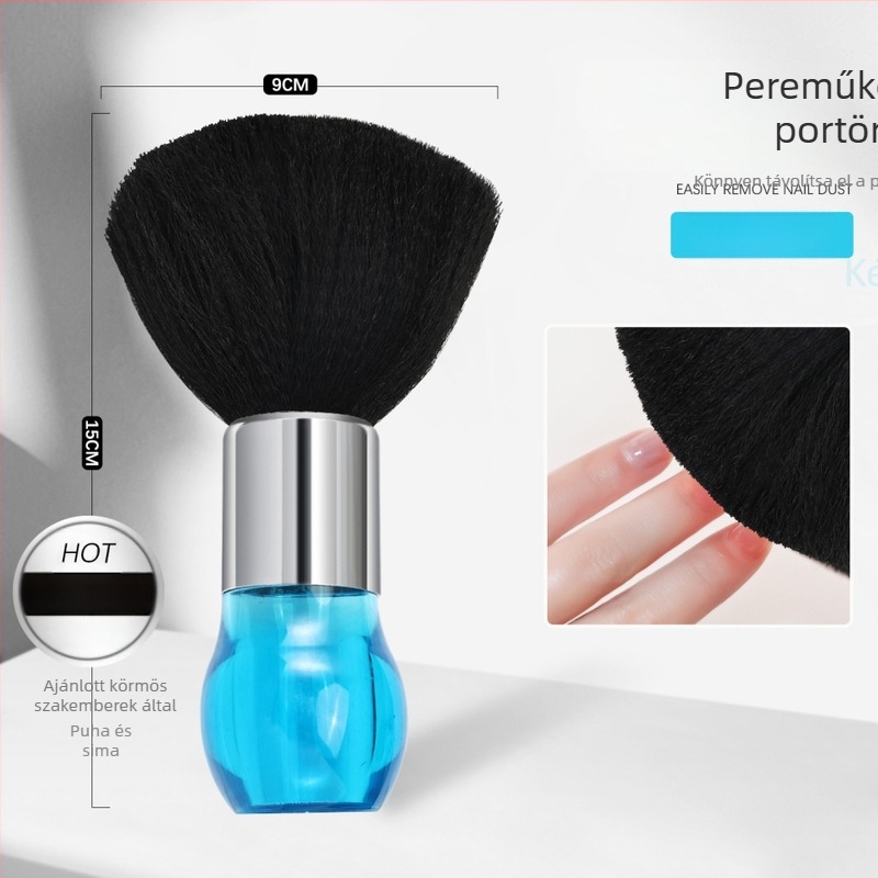 Manikűr por- és hajtisztító kefe kristály fejjel – speciális fodrász kefével, Hongnuo Beauty, Guangdong