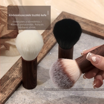 Köröm-művészeti pormentesítő ecset – finom, puha sörték, előkezeléshez és por eltávolításához