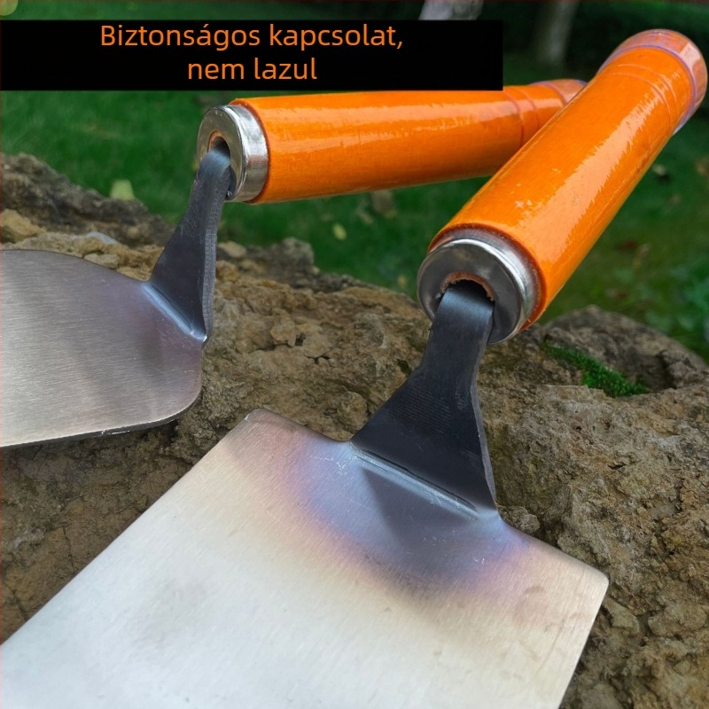 Rozsdamentes acélból készült integrált glettelő, kőműves és burkoló munkákhoz, vakoló eszköz