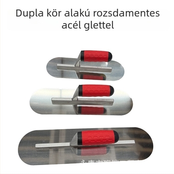 Putty scraper dupla kör fejű simítóglettelő kés betonhoz, cementhez és habarcsokhoz; önszintező