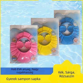 Állítható EVA gyerekeknek zuhanysapka, vastagított fürdősapka, 50 g