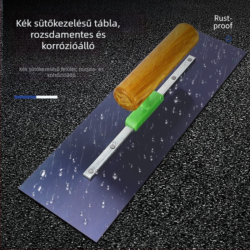 Rozsdamentes acél vakolókanál és glettvas, cementkaparó; modell Tile Knife; származás Zhejiang, Kína; nem importált.