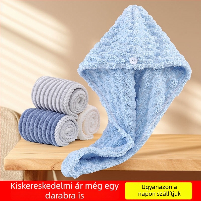 Koral bársonyos hajszárító sapka, 150D szálak, varrott szél, súly 50–79 g