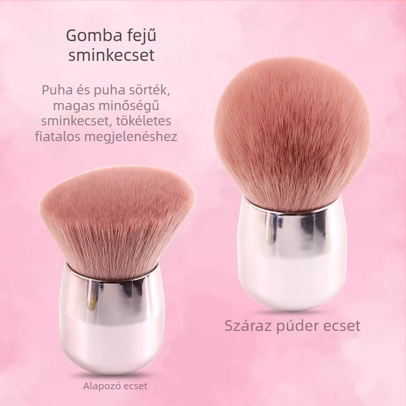 Sminkecset szintetikus szálakkal, műanyag nyél, táska, egyedi csomagolás