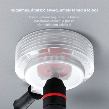 Elektromos ütvefúró porvédő burkolattal és nyíláskészítő adapterrel, kompatibilis a porgyűjtő öv fogantyújával