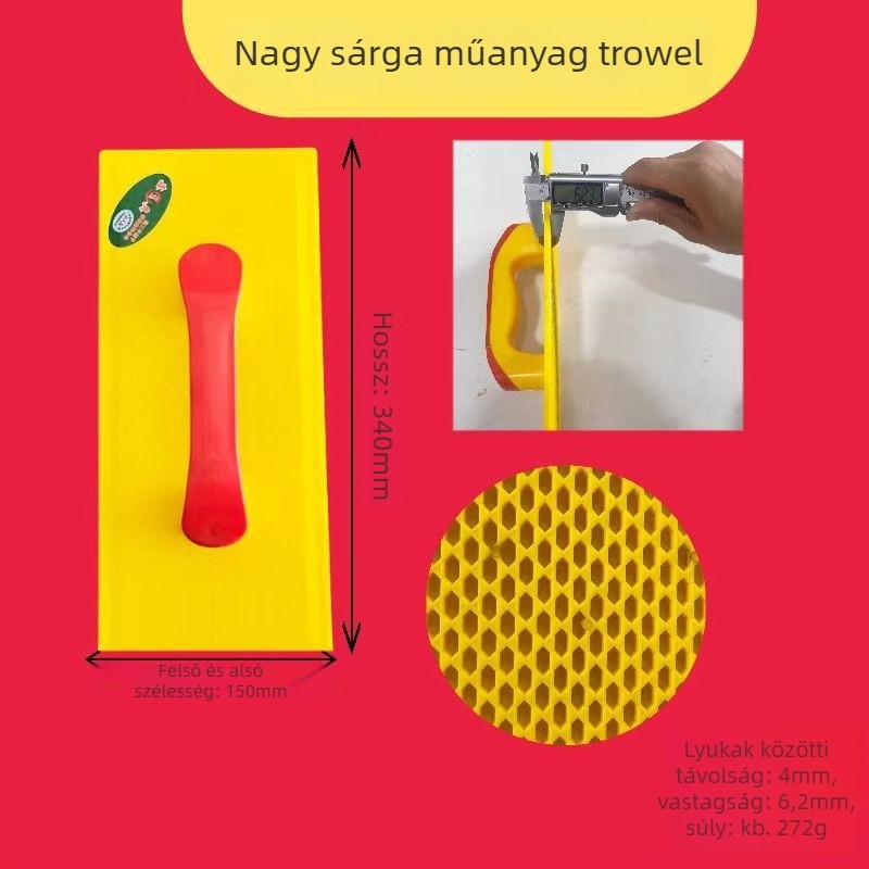 Műanyag glettvas, ütésálló kivitel, falazáshoz és vakoláshoz — Márka Xin aoda, Modell Plaster board