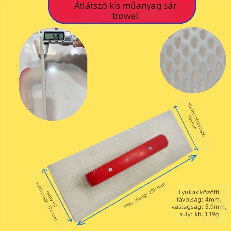 Műanyag glettvas, ütésálló kivitel, falazáshoz és vakoláshoz — Márka Xin aoda, Modell Plaster board
